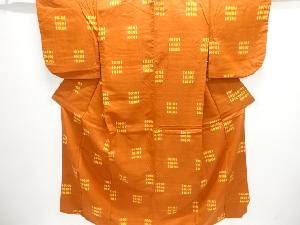 大正ロマン　抽象模様織り出し銘仙着物